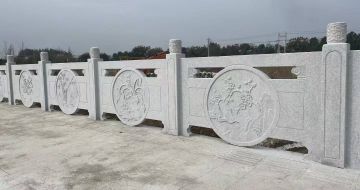 抚顺芝麻白河道栏杆 石材栏杆