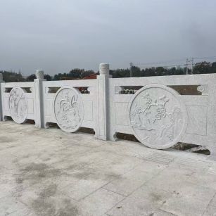 抚顺芝麻白河道栏杆 石材栏杆