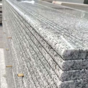 抚顺芝麻白楼梯踏步 花岗岩楼梯板材