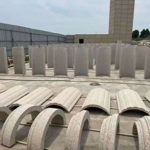 抚顺黄金麻别墅柱皮 异形 线条定制