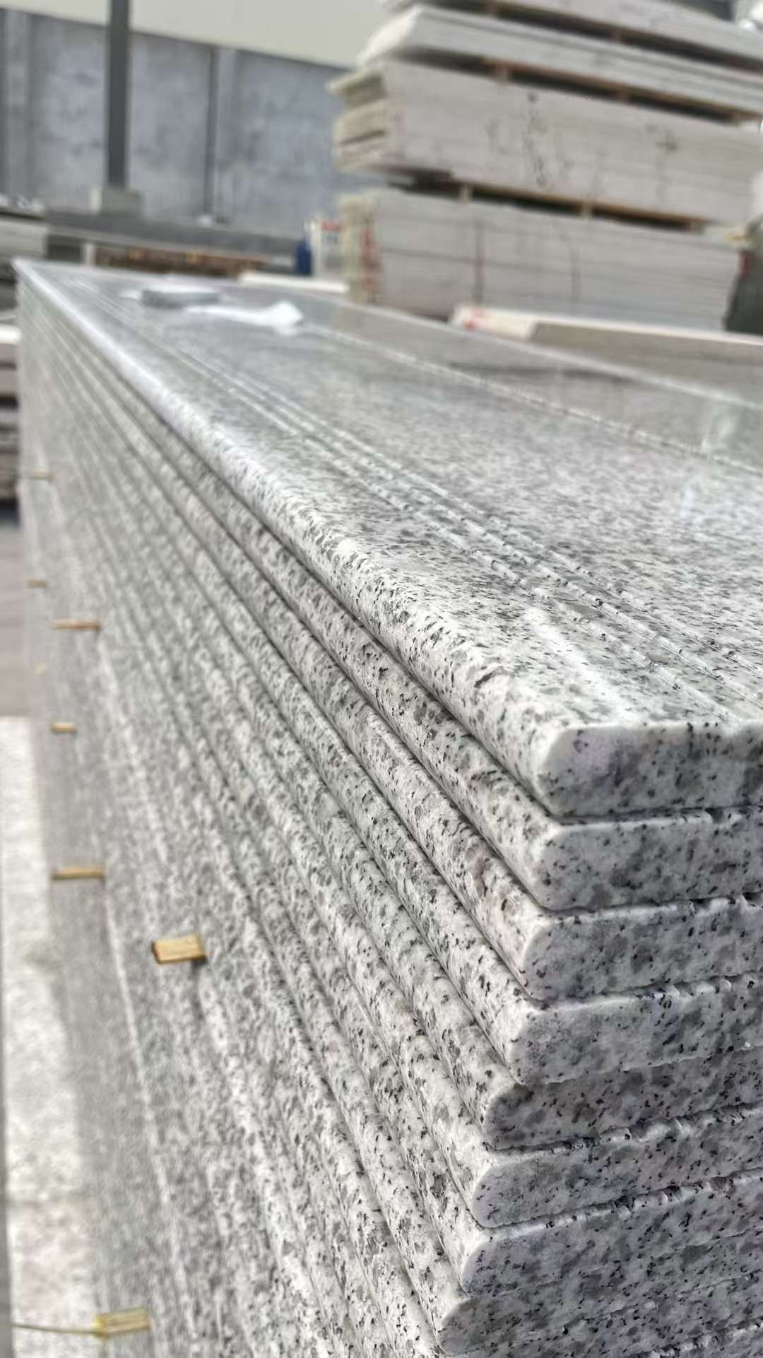 抚顺芝麻白楼梯踏步 花岗岩楼梯板材