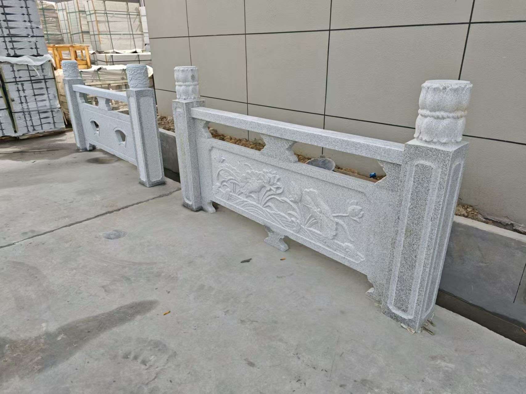 抚顺芝麻白河道栏杆 石材栏杆